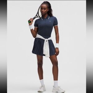 Lululemon Club Blue Pleated Tennis Skirt LONG Sz 10